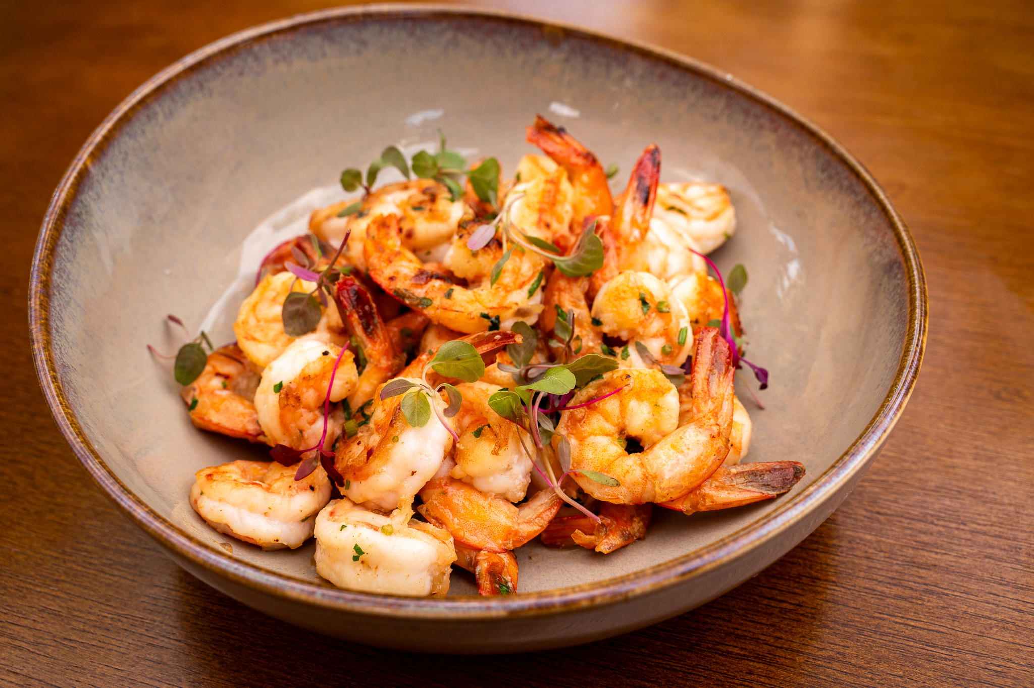 Camarão alho e óleo