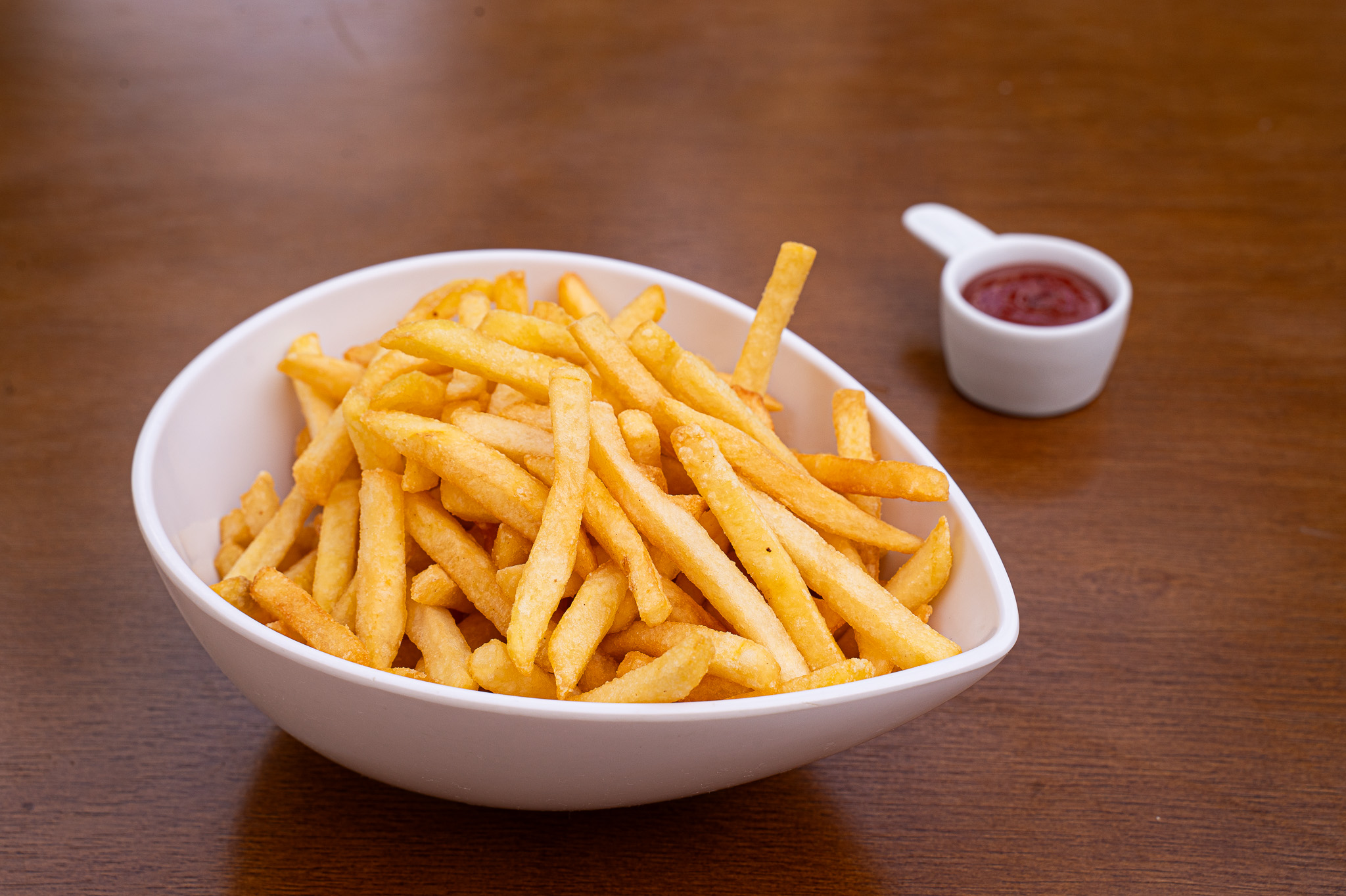 Batata frita com catchup